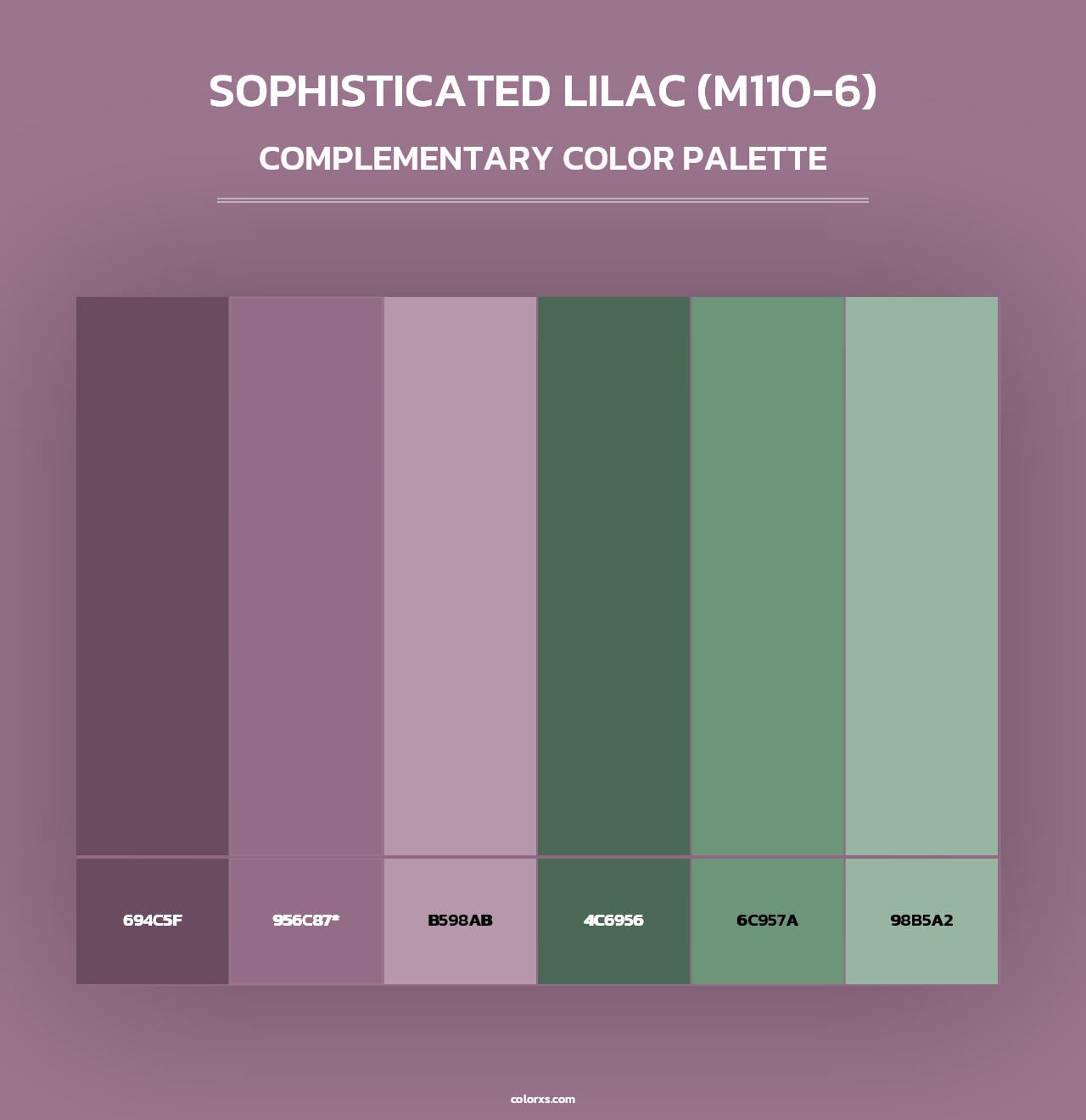 Sophisticated Lilac (M110-6) - Complementary Color Palette