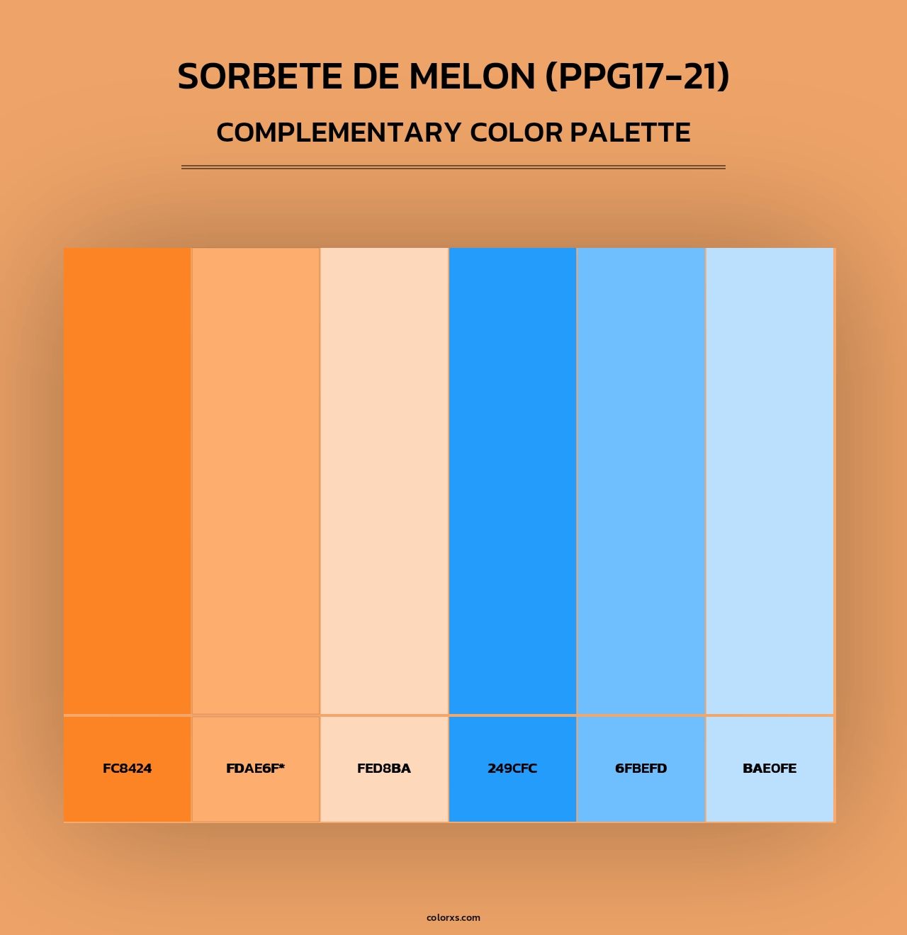 Sorbete De Melon (PPG17-21) - Complementary Color Palette