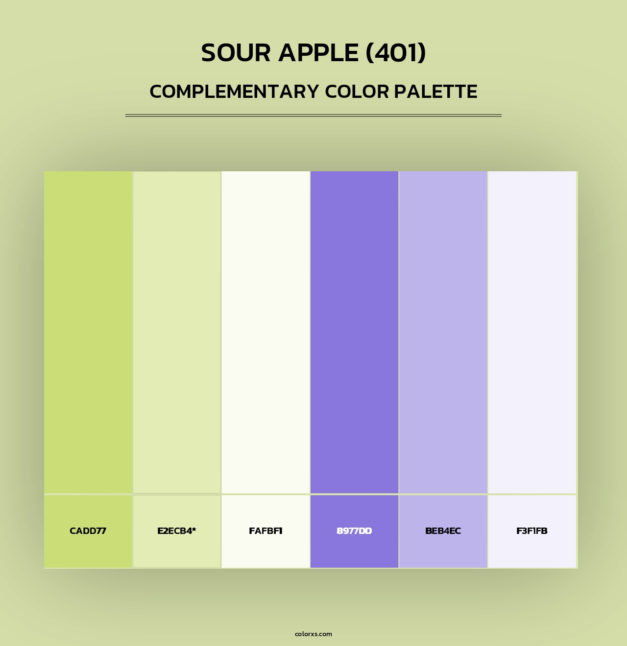 Sour Apple (401) - Complementary Color Palette