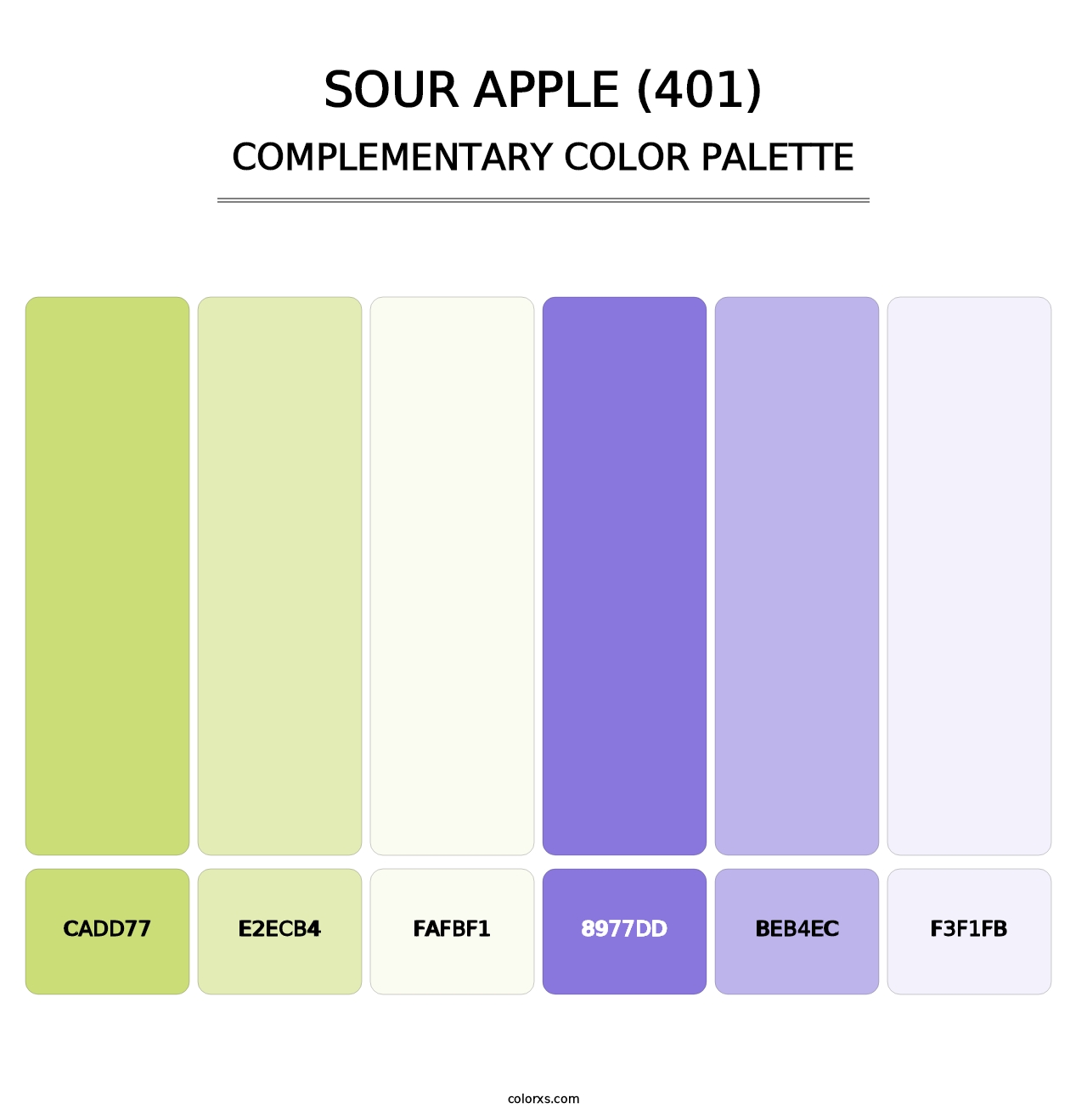 Sour Apple (401) - Complementary Color Palette