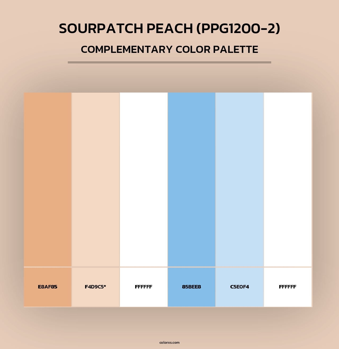 Sourpatch Peach (PPG1200-2) - Complementary Color Palette