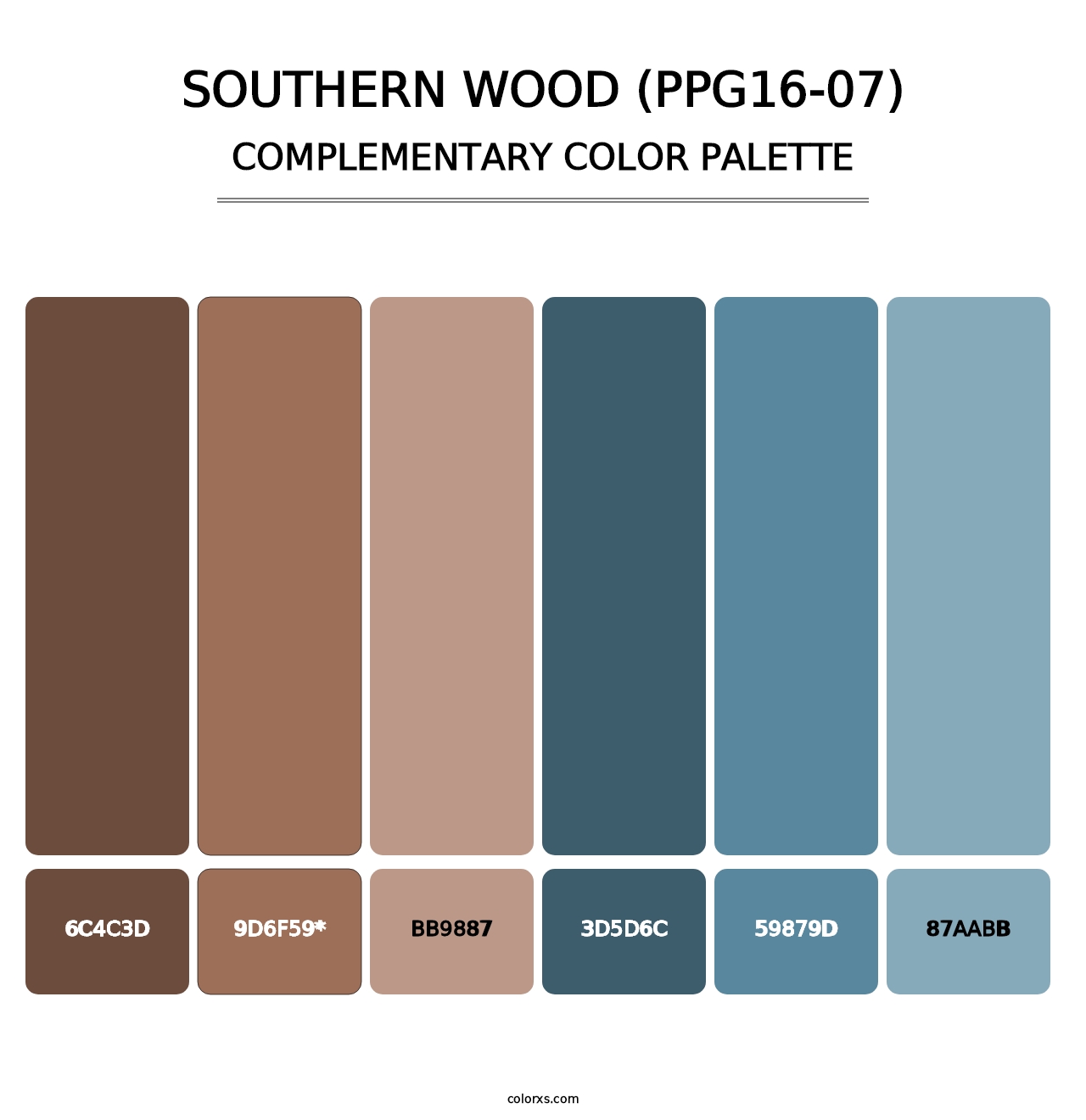 Southern Wood (PPG16-07) - Complementary Color Palette