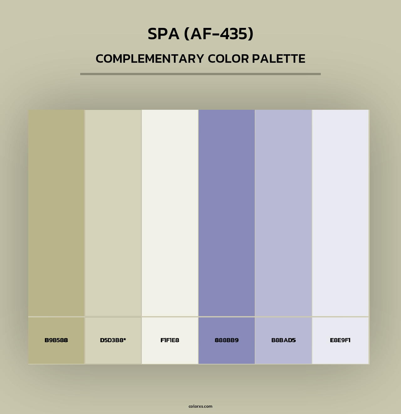 Spa (AF-435) - Complementary Color Palette