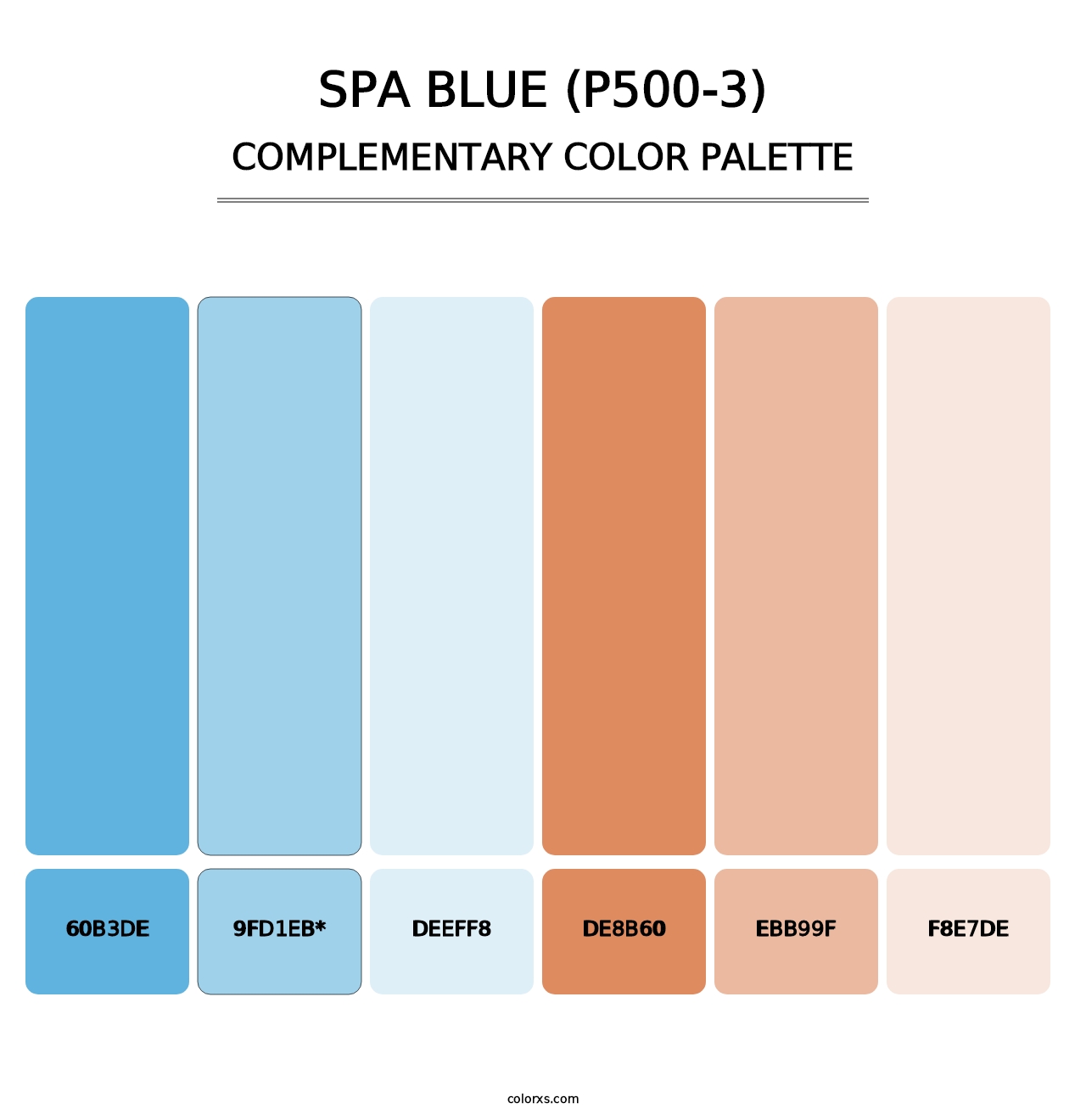 Spa Blue (P500-3) - Complementary Color Palette