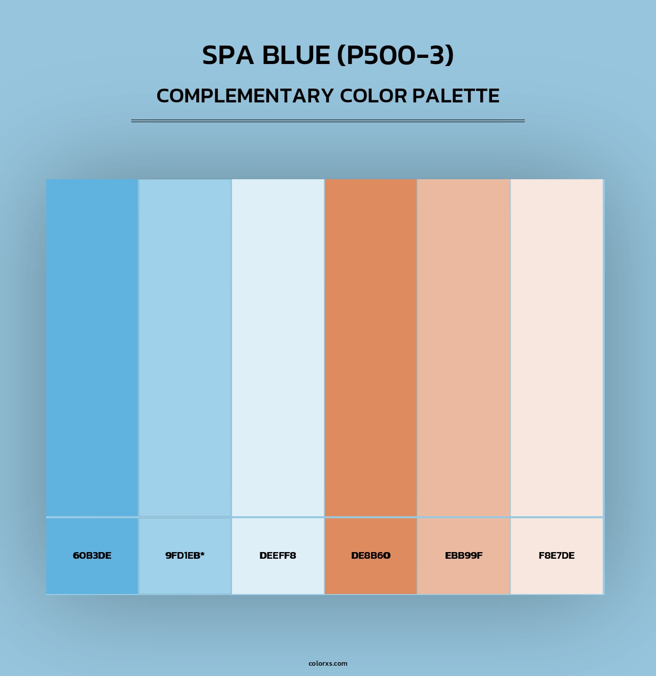 Spa Blue (P500-3) - Complementary Color Palette