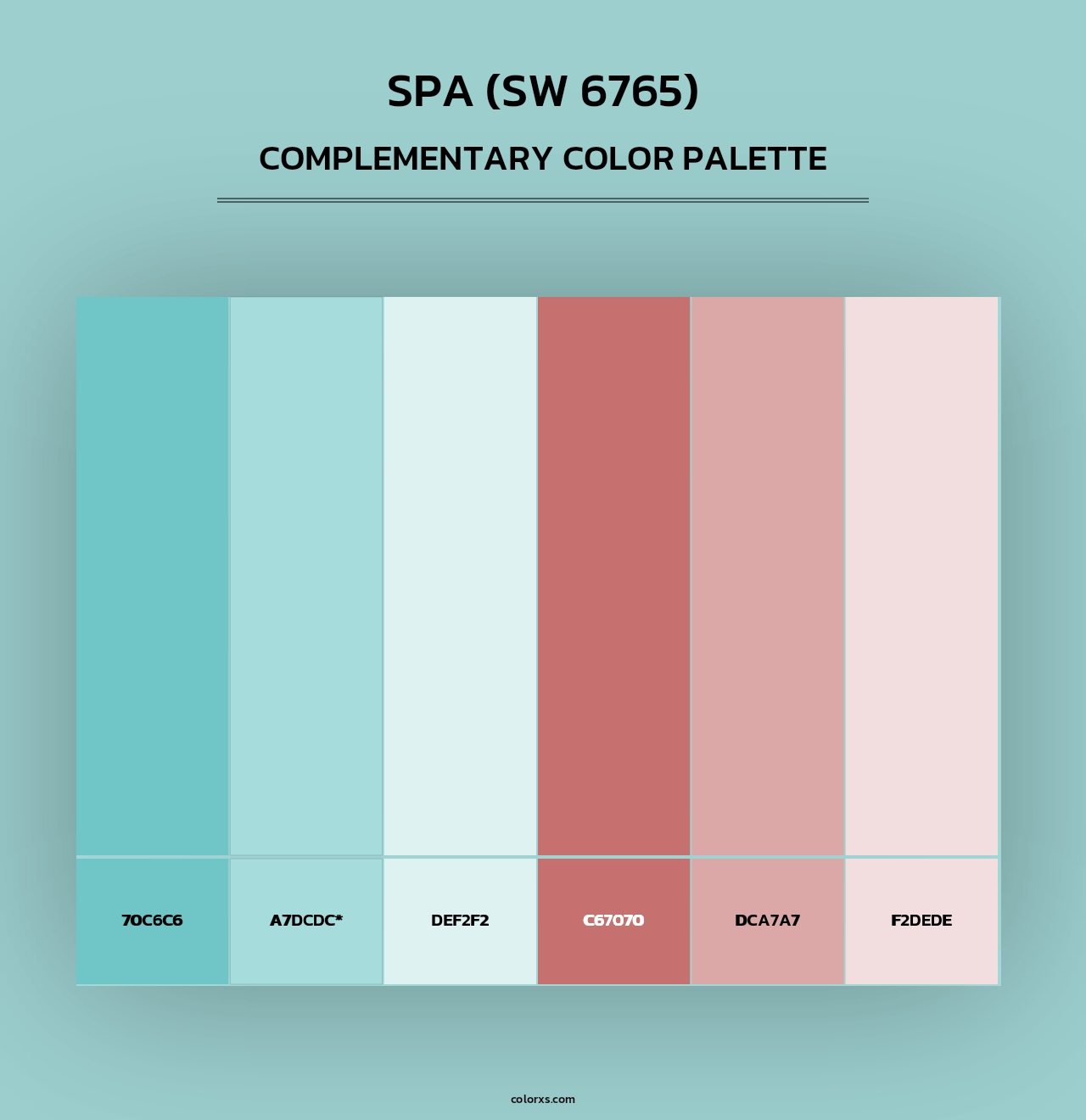 Spa (SW 6765) - Complementary Color Palette
