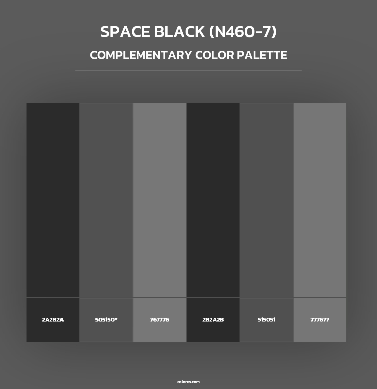 Space Black (N460-7) - Complementary Color Palette