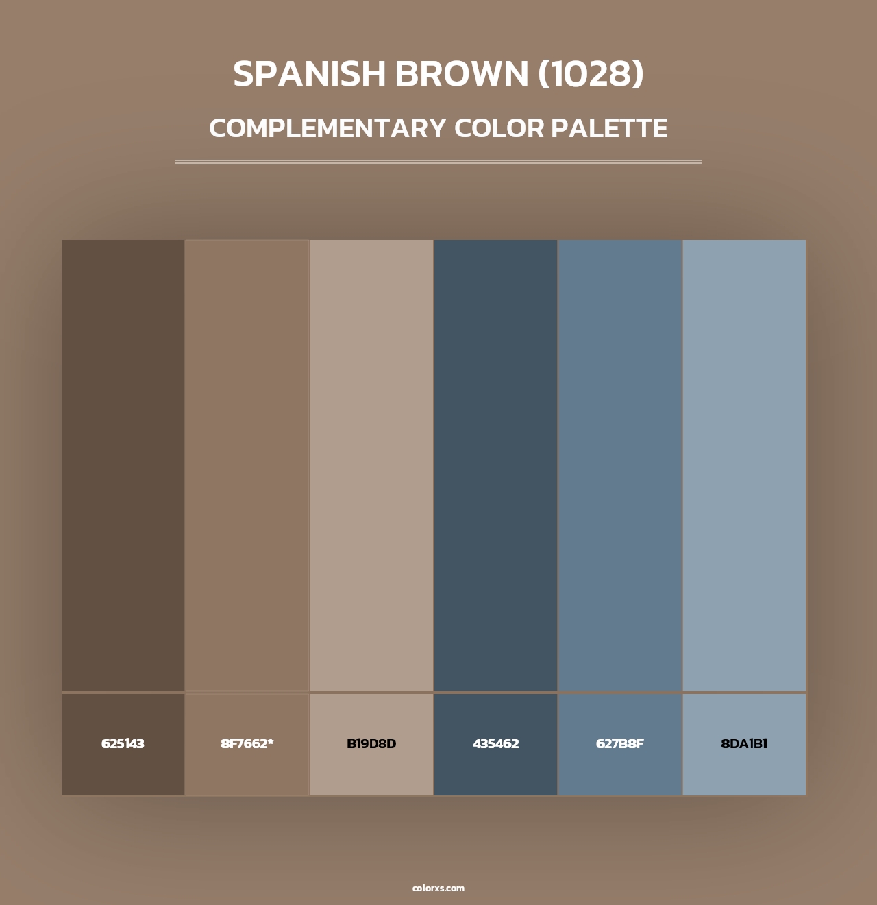 Spanish Brown (1028) - Complementary Color Palette