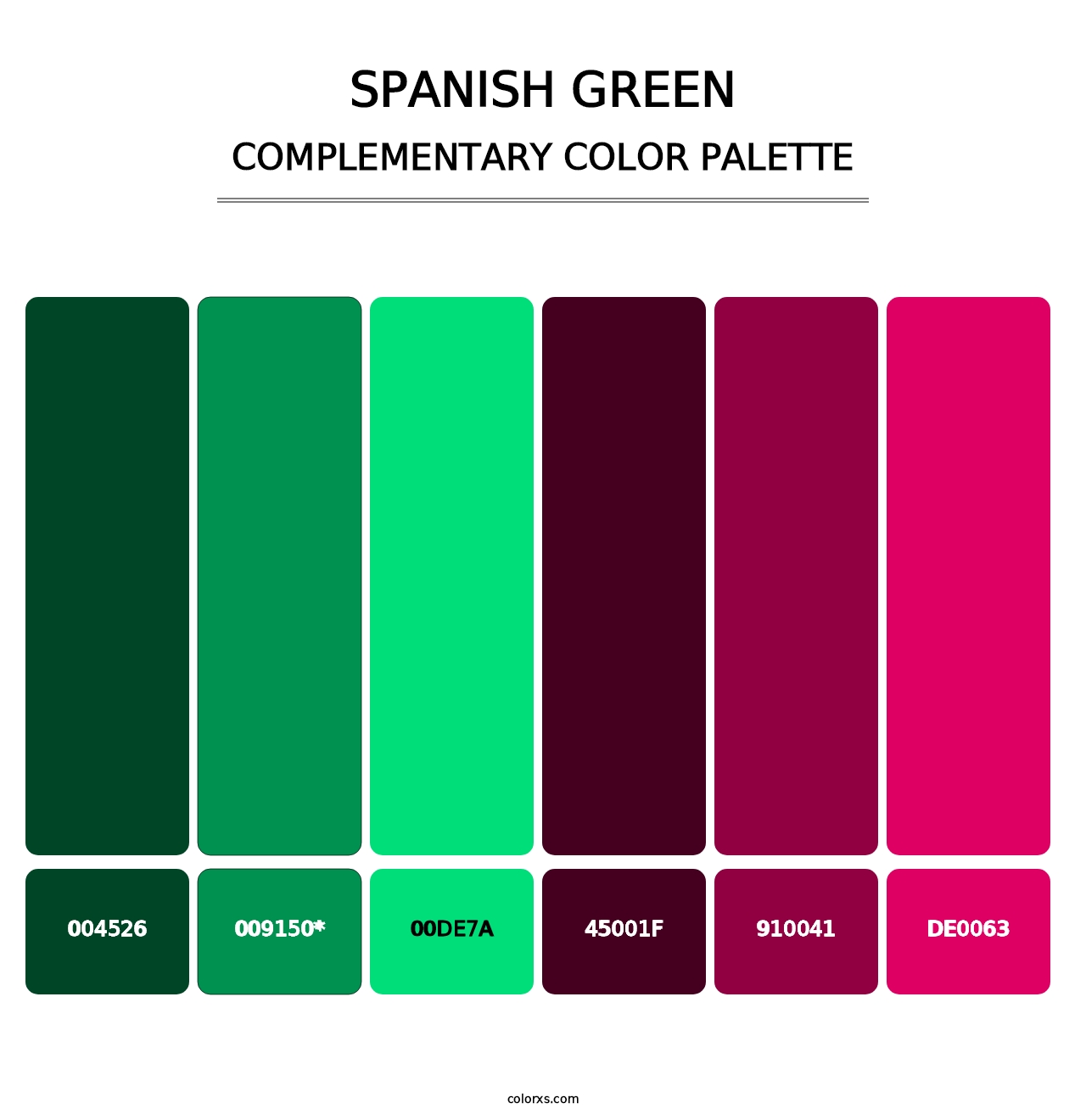 Spanish Green - Complementary Color Palette