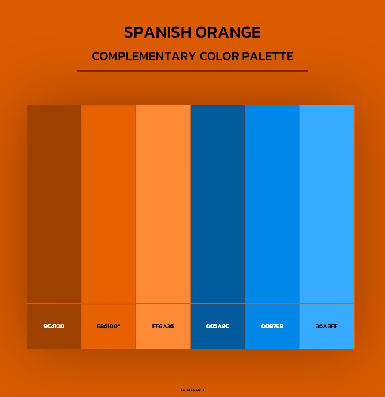 Spanish Orange - Complementary Color Palette