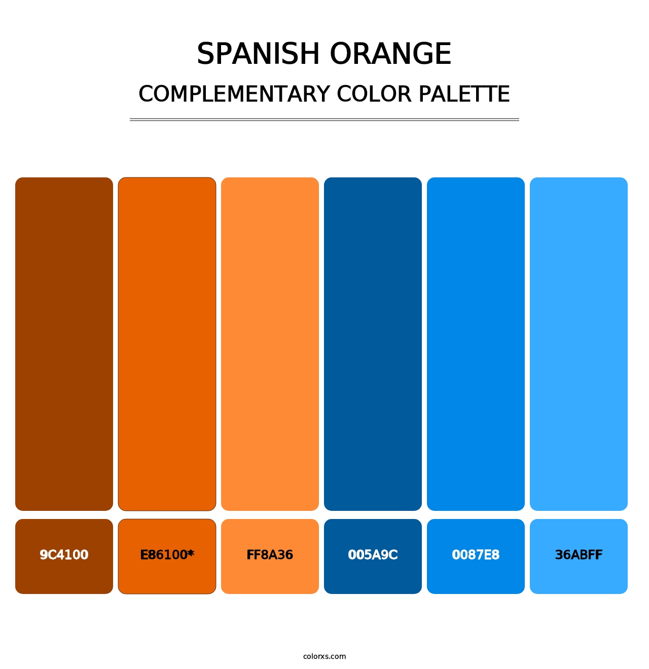 Spanish Orange - Complementary Color Palette