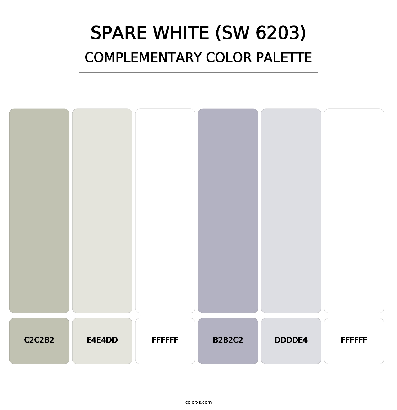 Spare White (SW 6203) - Complementary Color Palette