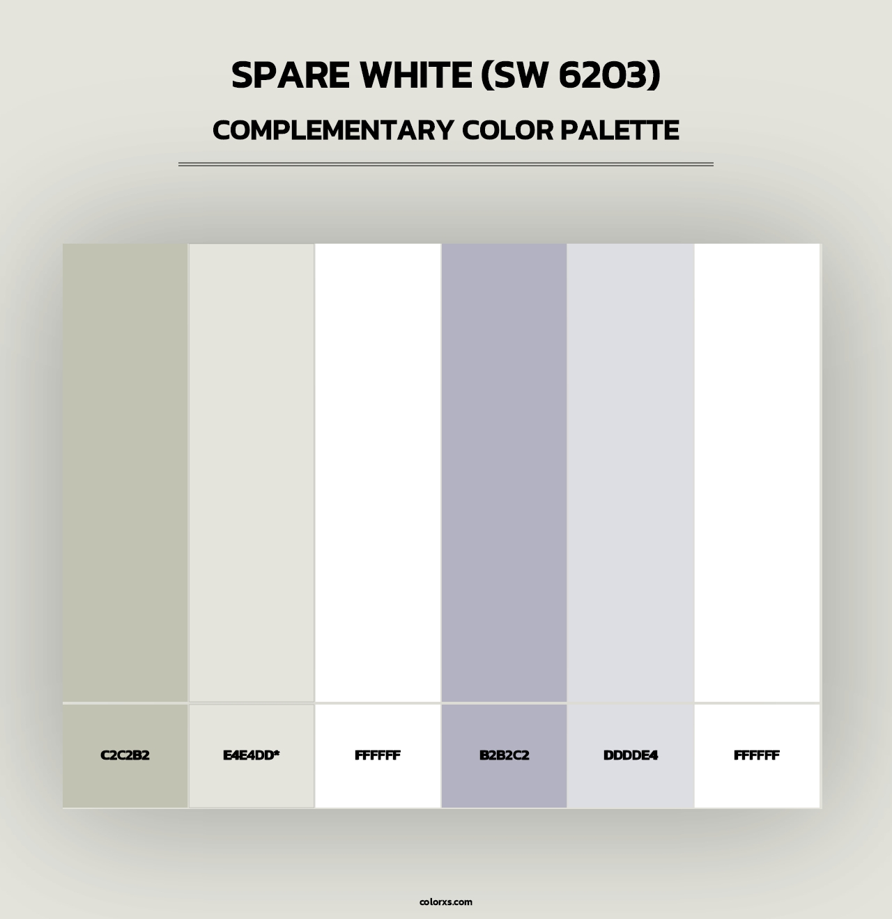 Spare White (SW 6203) - Complementary Color Palette