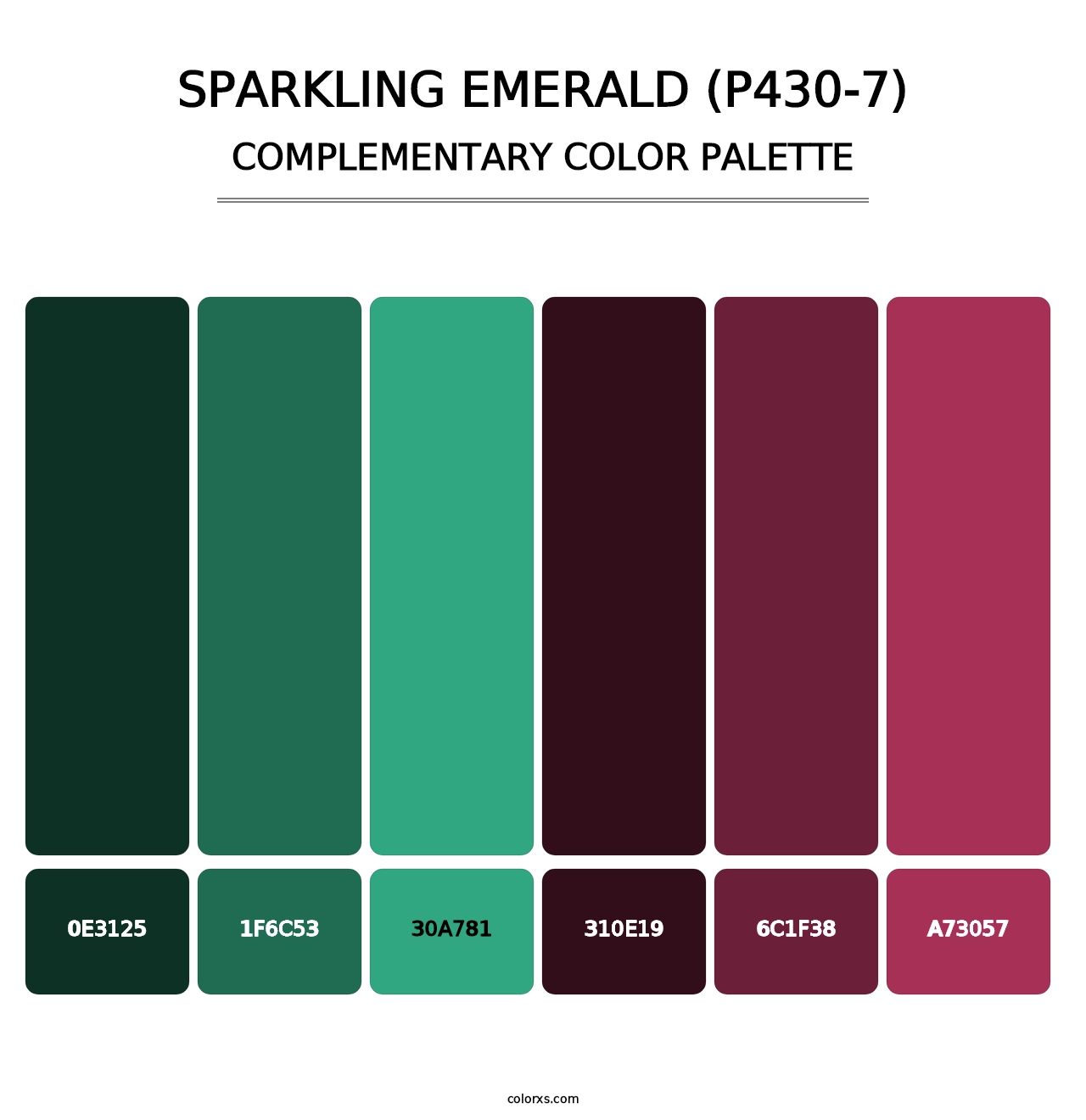 Sparkling Emerald (P430-7) - Complementary Color Palette