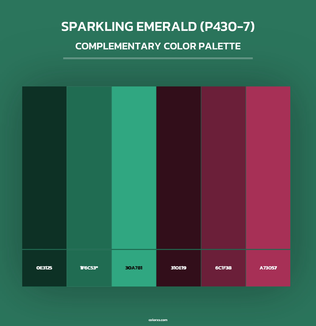 Sparkling Emerald (P430-7) - Complementary Color Palette