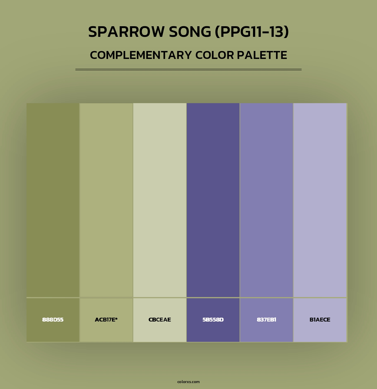 Sparrow Song (PPG11-13) - Complementary Color Palette