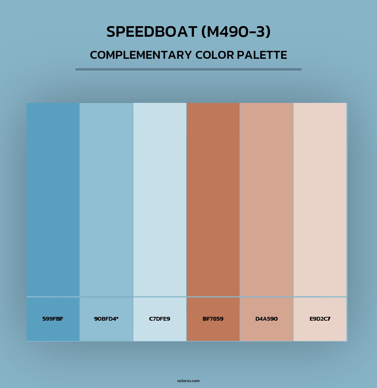 Speedboat (M490-3) - Complementary Color Palette