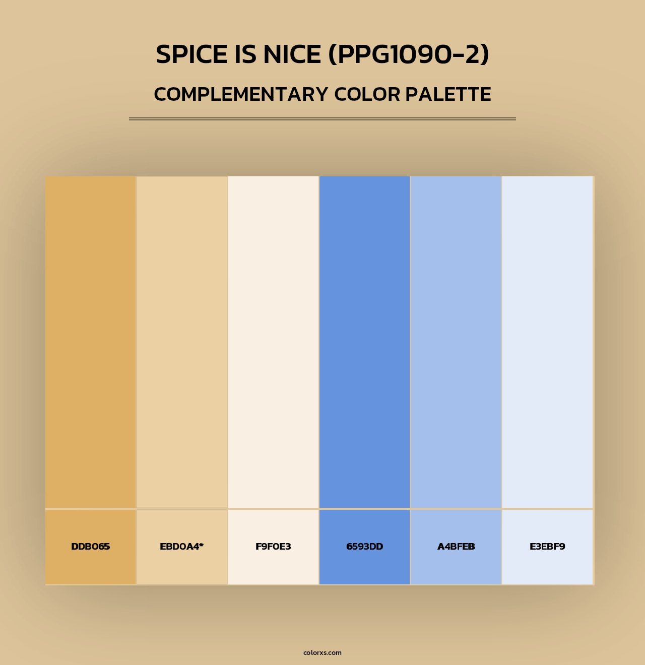 Spice Is Nice (PPG1090-2) - Complementary Color Palette
