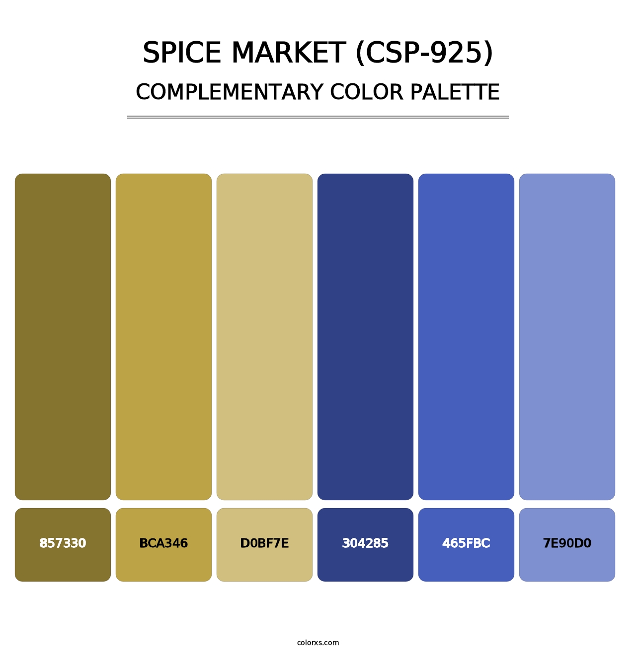 Spice Market (CSP-925) - Complementary Color Palette