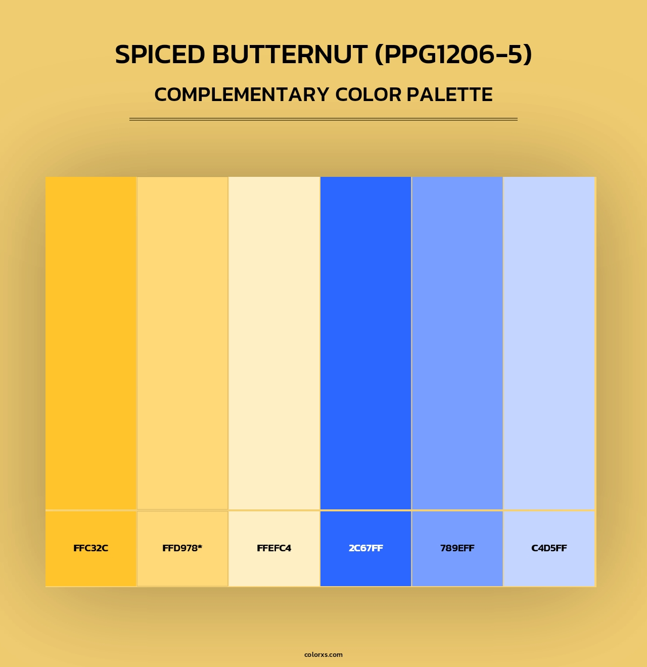 Spiced Butternut (PPG1206-5) - Complementary Color Palette