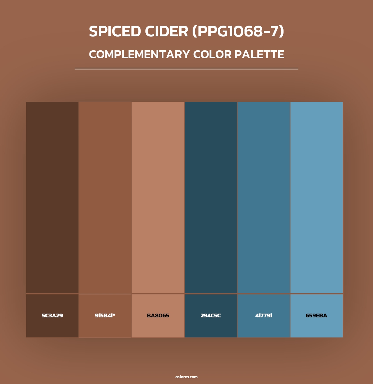 Spiced Cider (PPG1068-7) - Complementary Color Palette