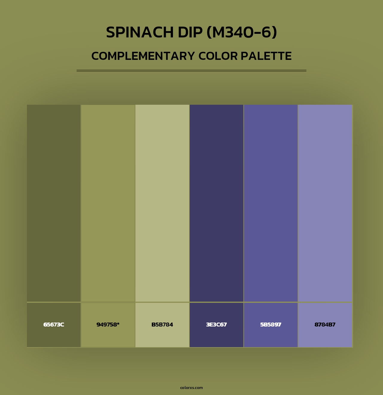 Spinach Dip (M340-6) - Complementary Color Palette