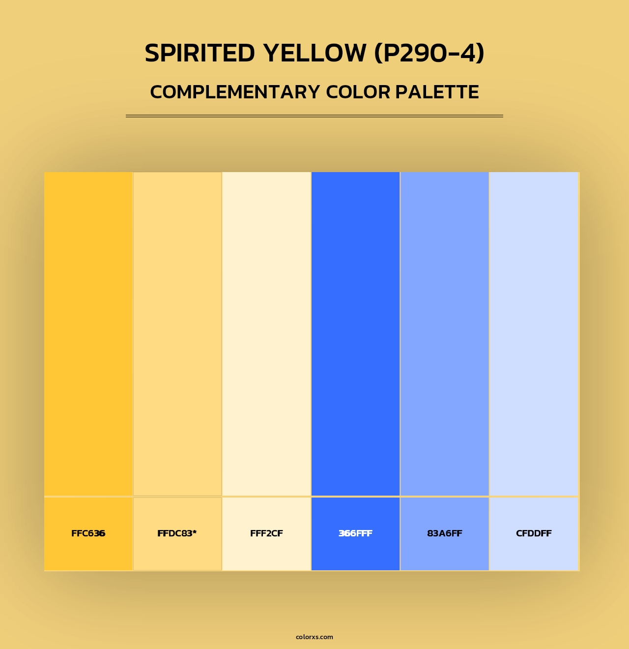 Spirited Yellow (P290-4) - Complementary Color Palette