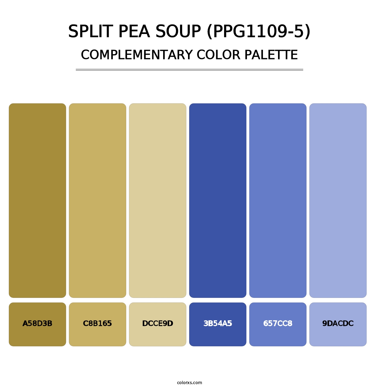 Split Pea Soup (PPG1109-5) - Complementary Color Palette
