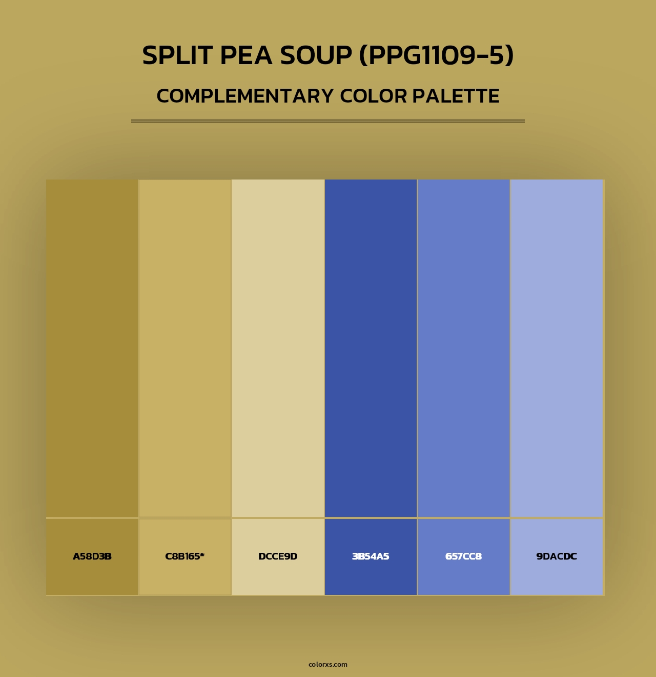 Split Pea Soup (PPG1109-5) - Complementary Color Palette