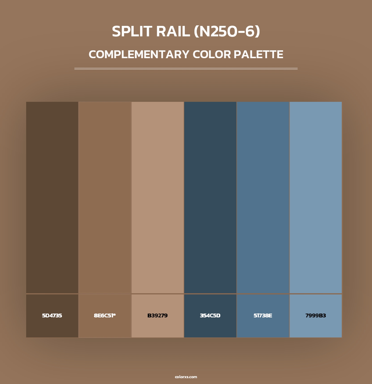 Split Rail (N250-6) - Complementary Color Palette