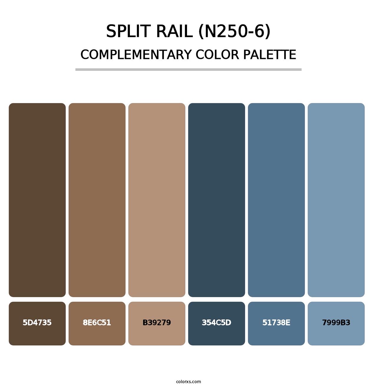 Split Rail (N250-6) - Complementary Color Palette