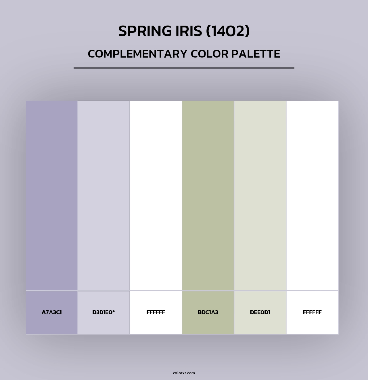 Spring Iris (1402) - Complementary Color Palette