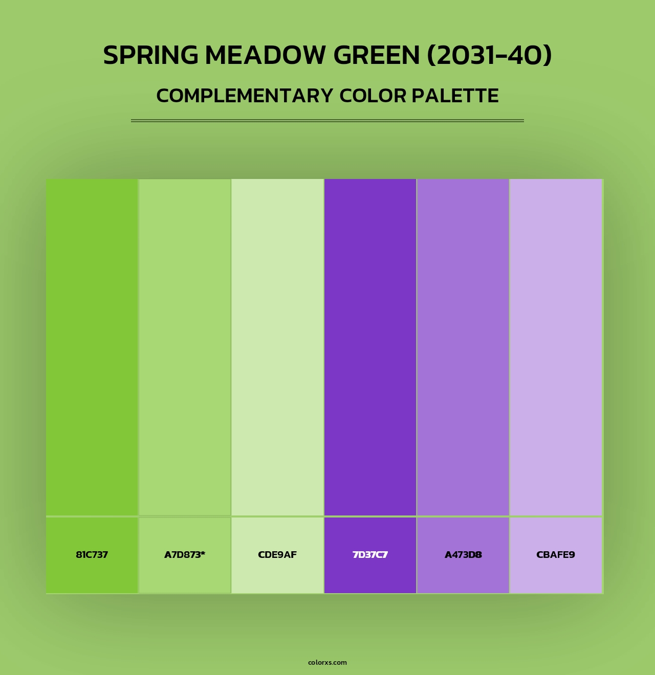 Spring Meadow Green (2031-40) - Complementary Color Palette