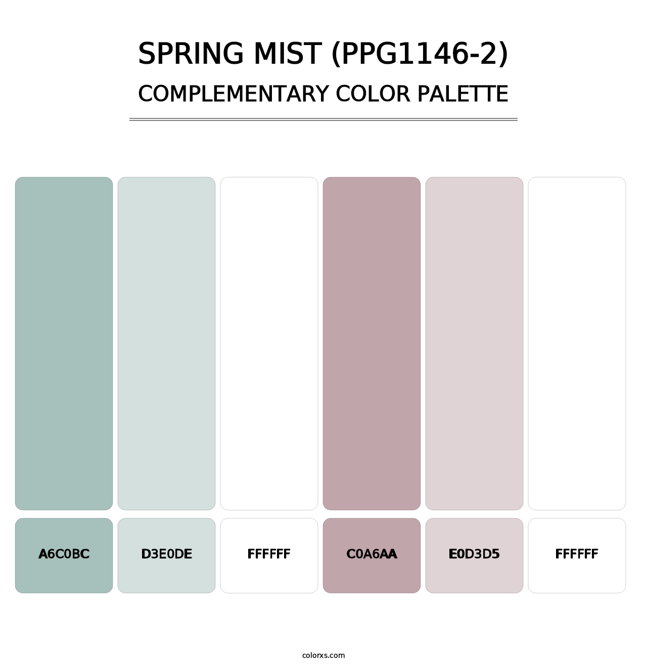 Spring Mist (PPG1146-2) - Complementary Color Palette