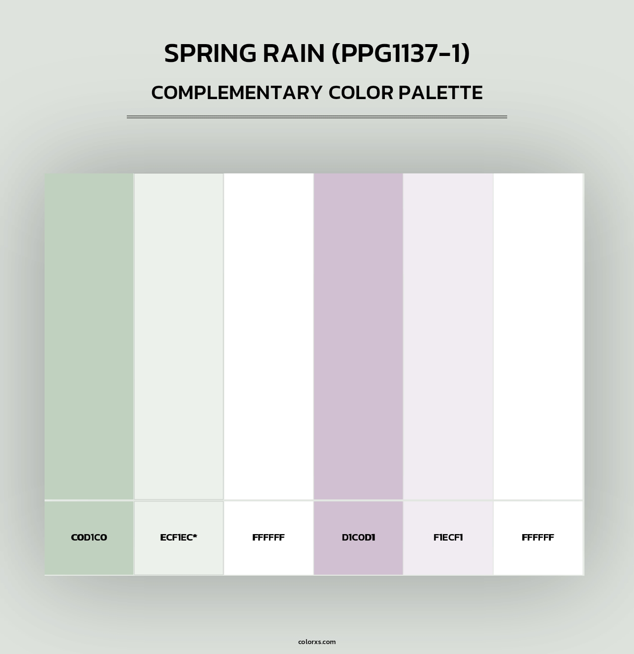 Spring Rain (PPG1137-1) - Complementary Color Palette