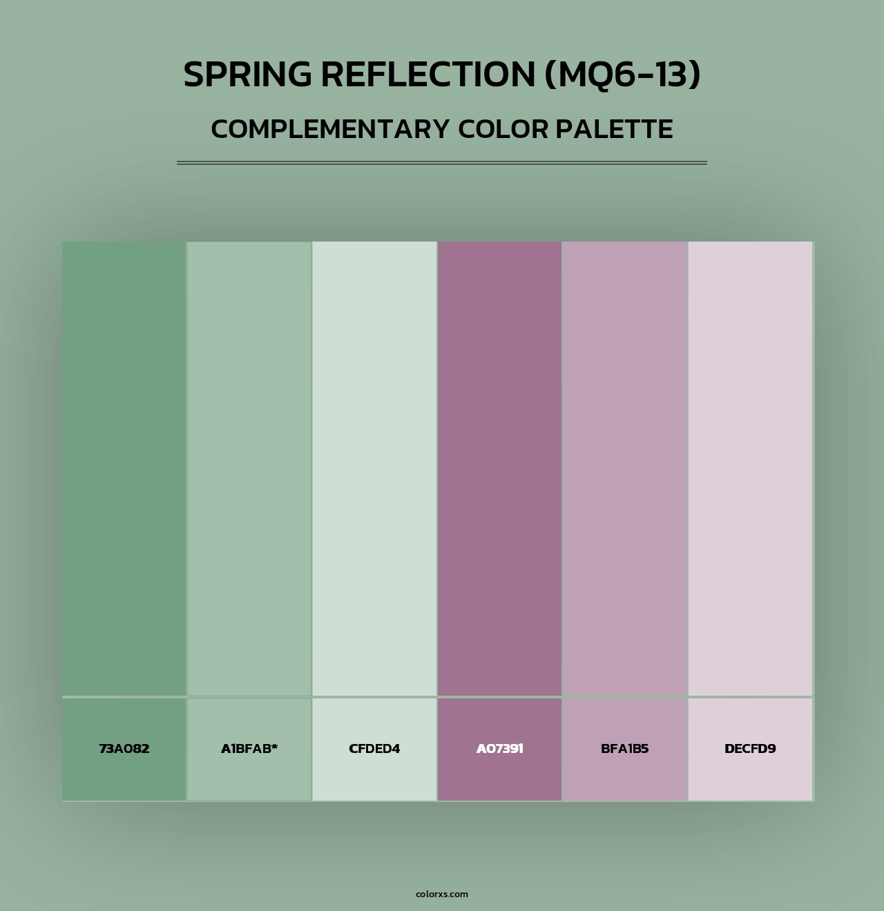 Spring Reflection (MQ6-13) - Complementary Color Palette