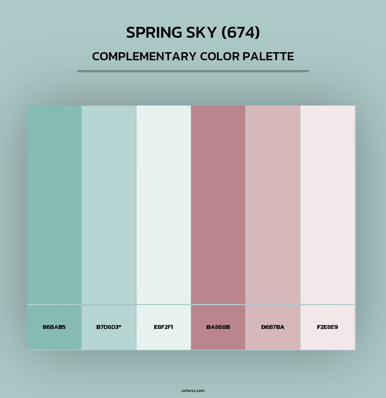 Spring Sky (674) - Complementary Color Palette
