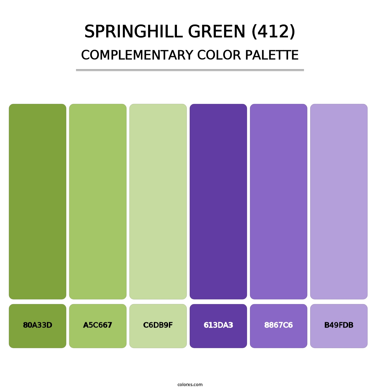 Springhill Green (412) - Complementary Color Palette