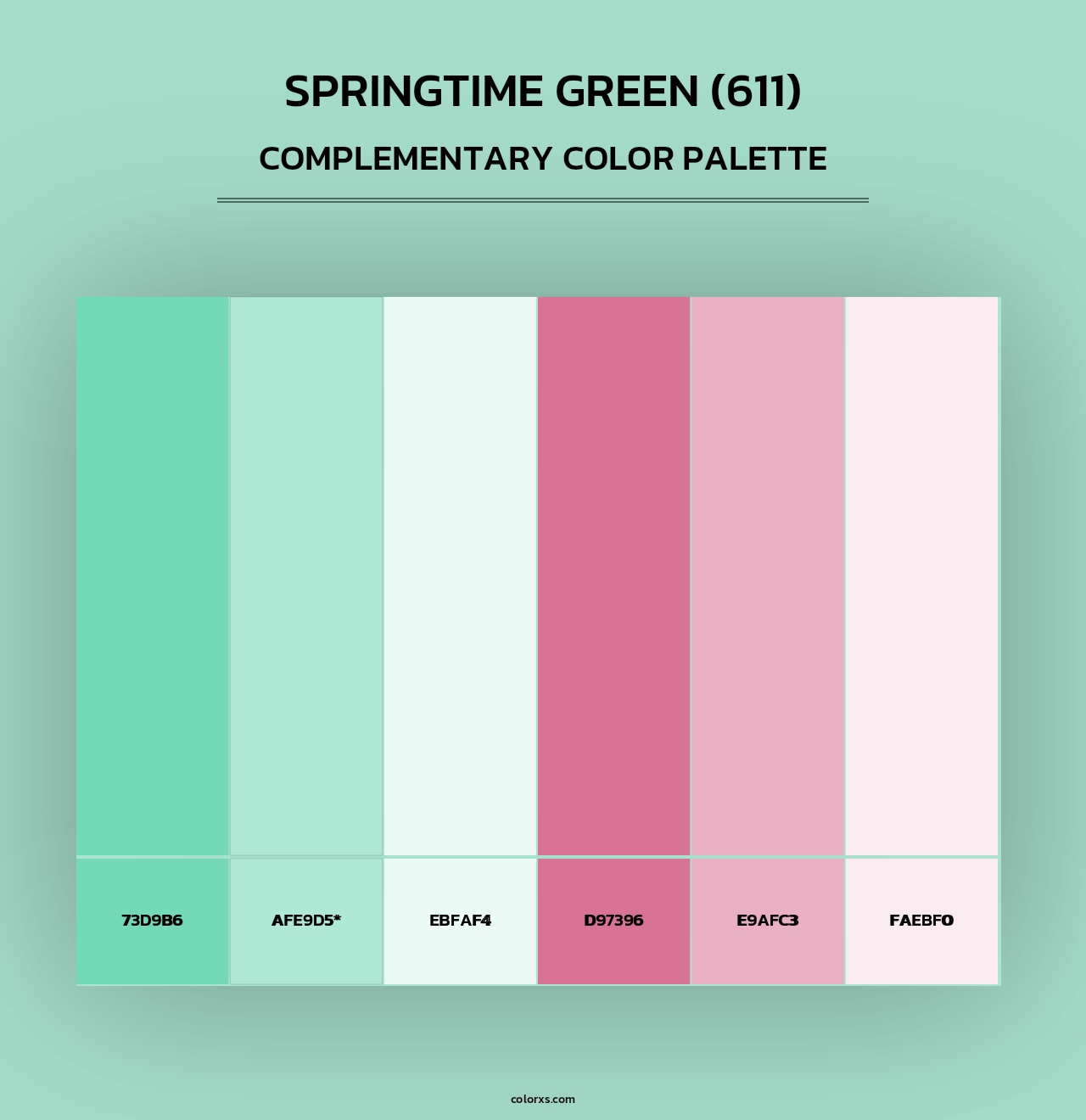 Springtime Green (611) - Complementary Color Palette