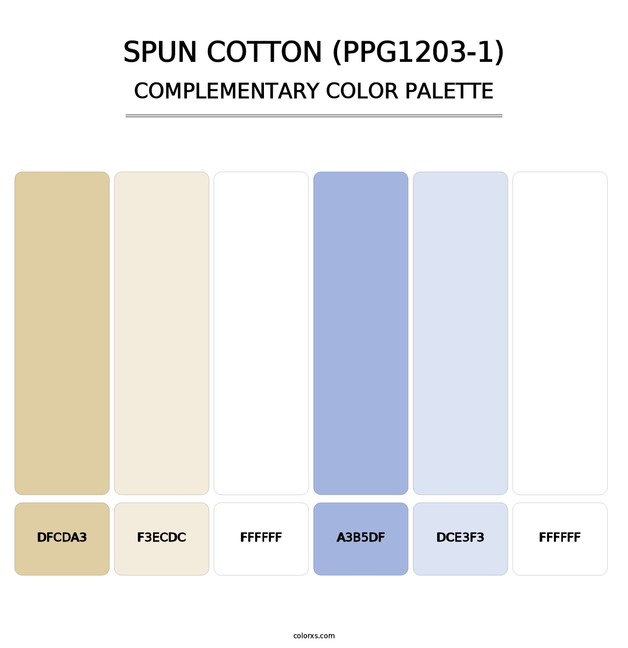 Spun Cotton (PPG1203-1) - Complementary Color Palette