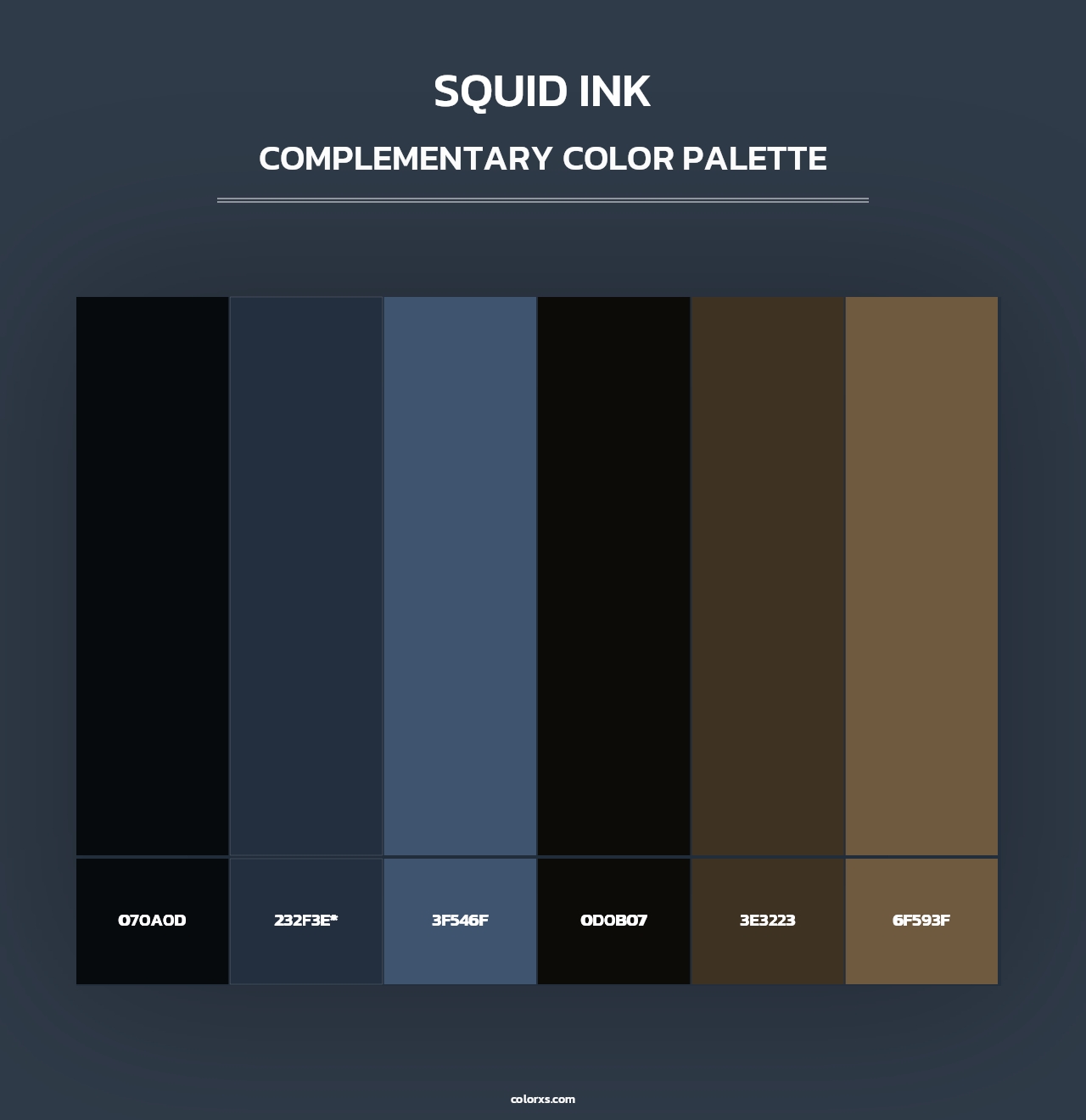 Squid Ink - Complementary Color Palette
