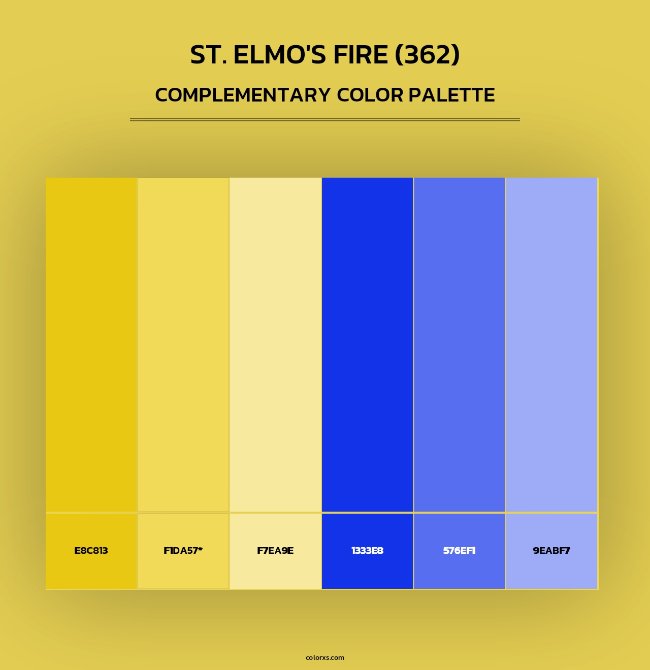 St. Elmo's Fire (362) - Complementary Color Palette