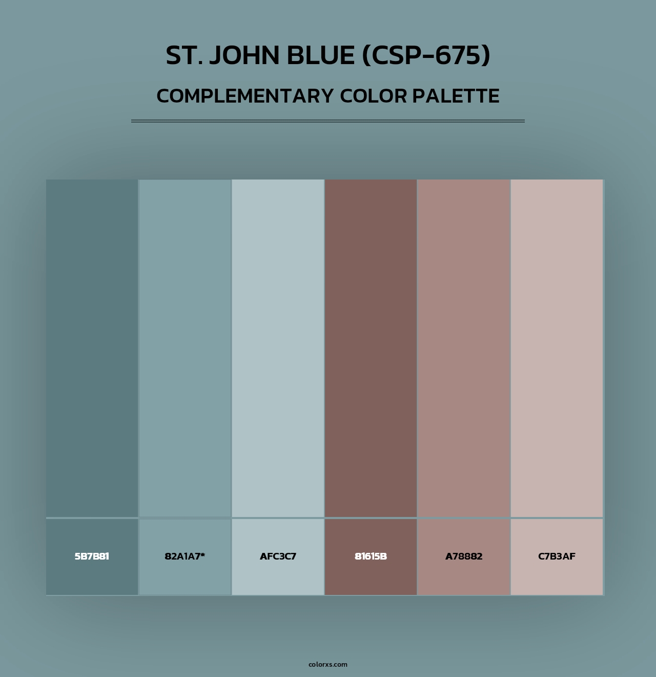 St. John Blue (CSP-675) - Complementary Color Palette