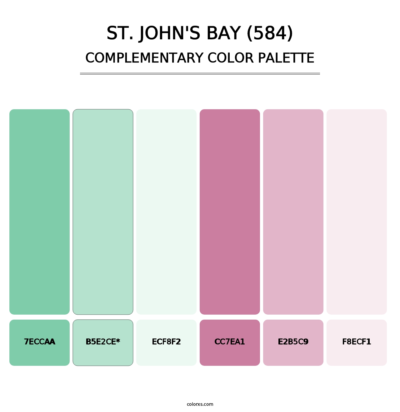St. John's Bay (584) - Complementary Color Palette