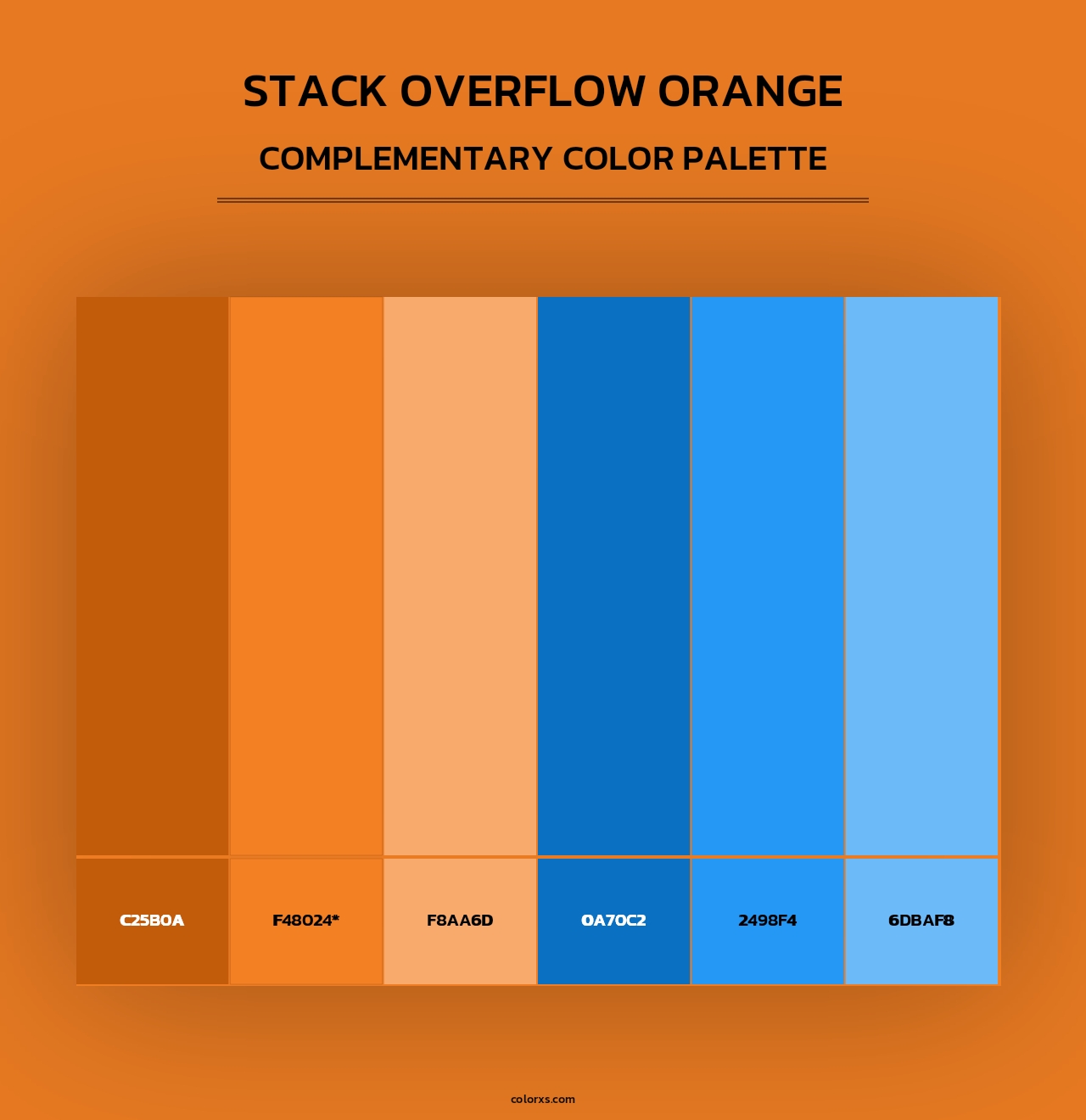 Stack Overflow Orange - Complementary Color Palette