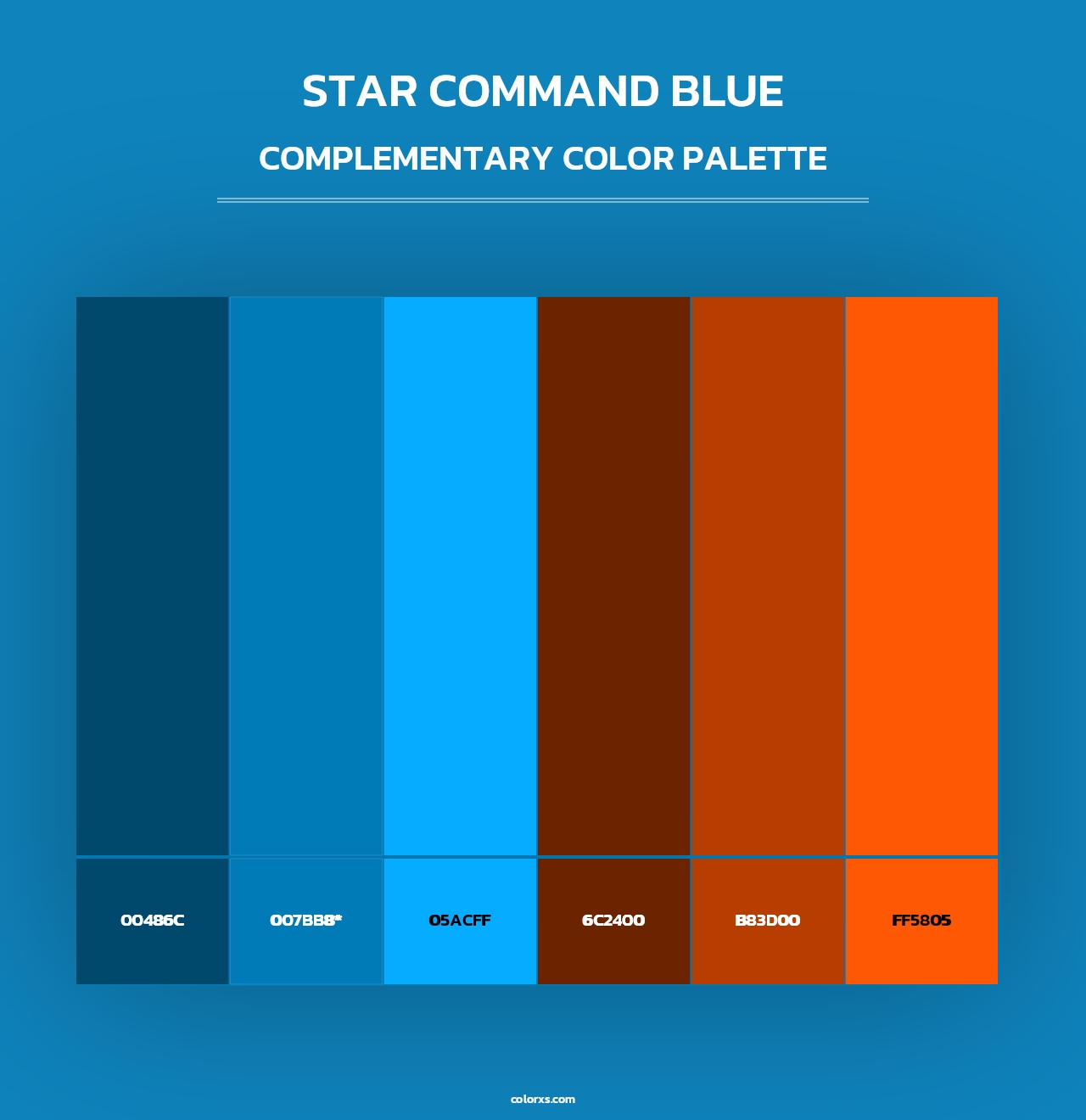 Star Command Blue - Complementary Color Palette