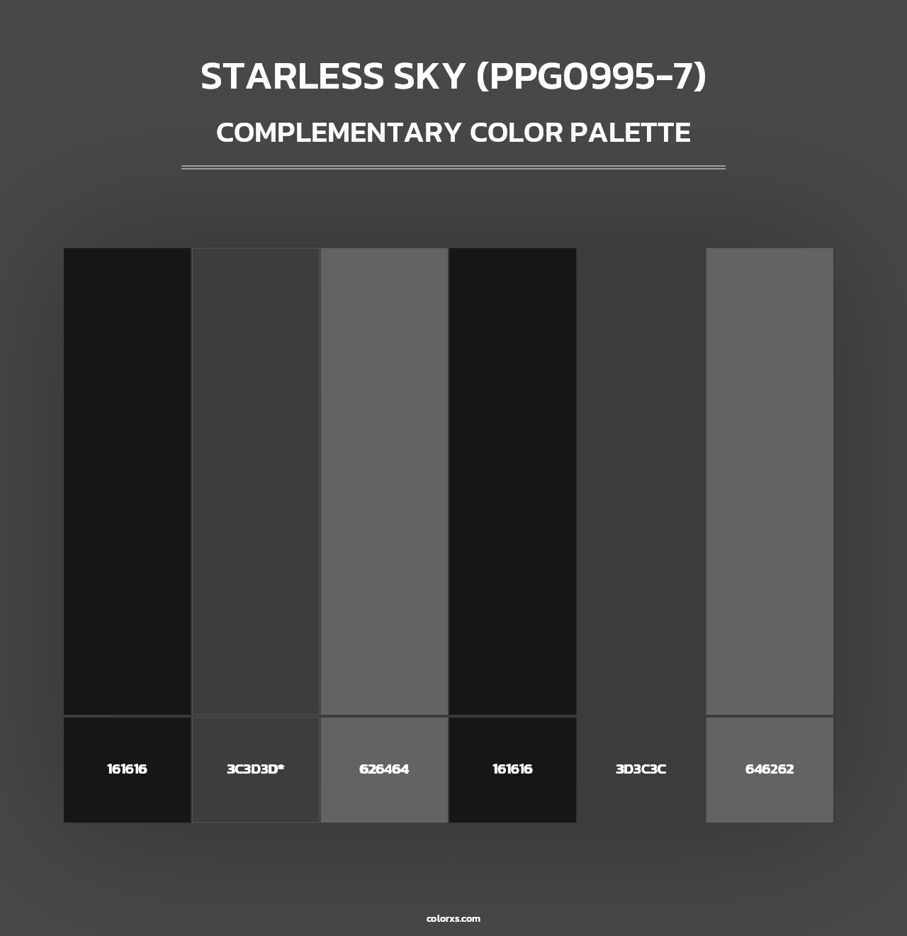 Starless Sky (PPG0995-7) - Complementary Color Palette