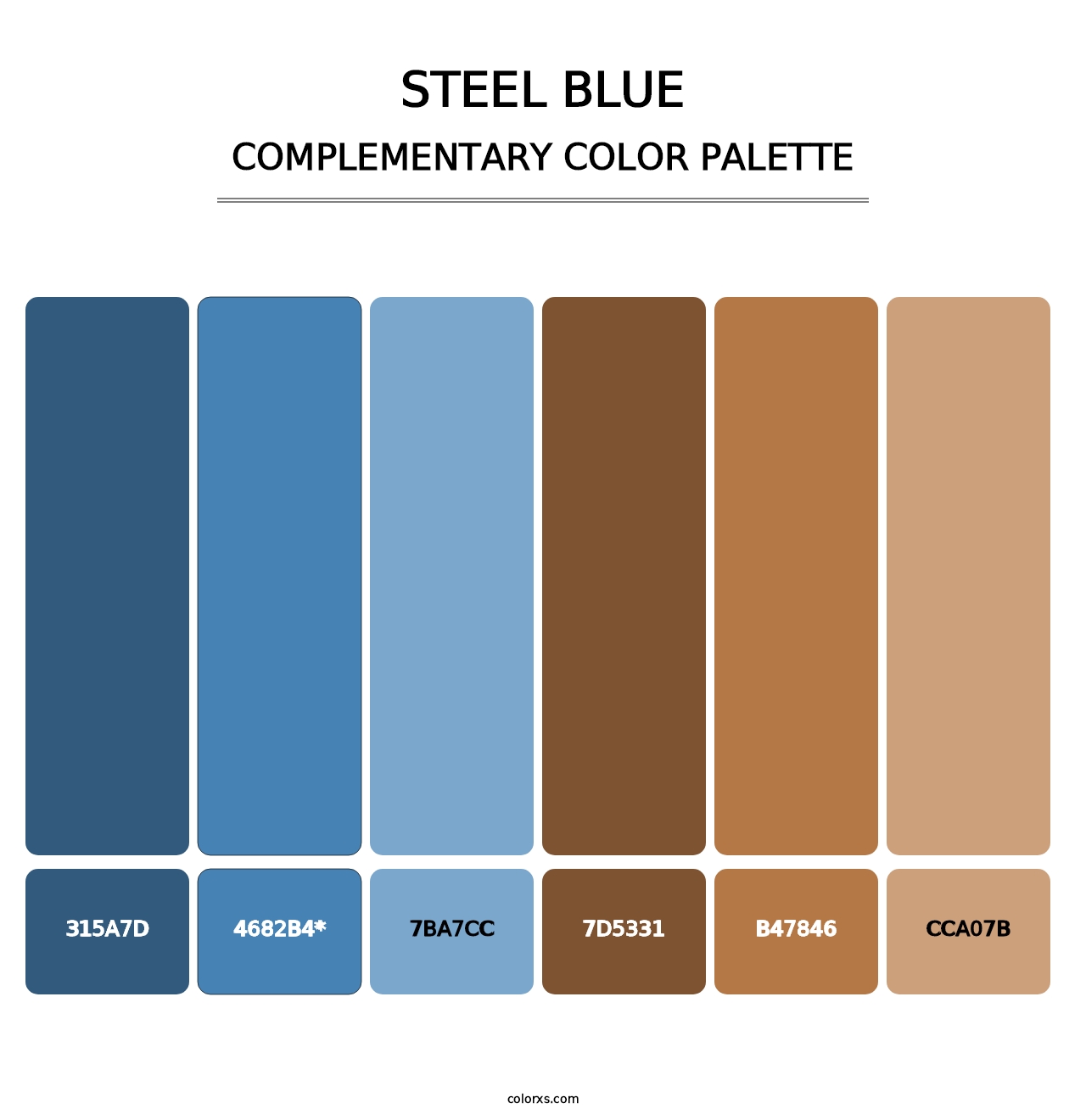 Steel Blue - Complementary Color Palette