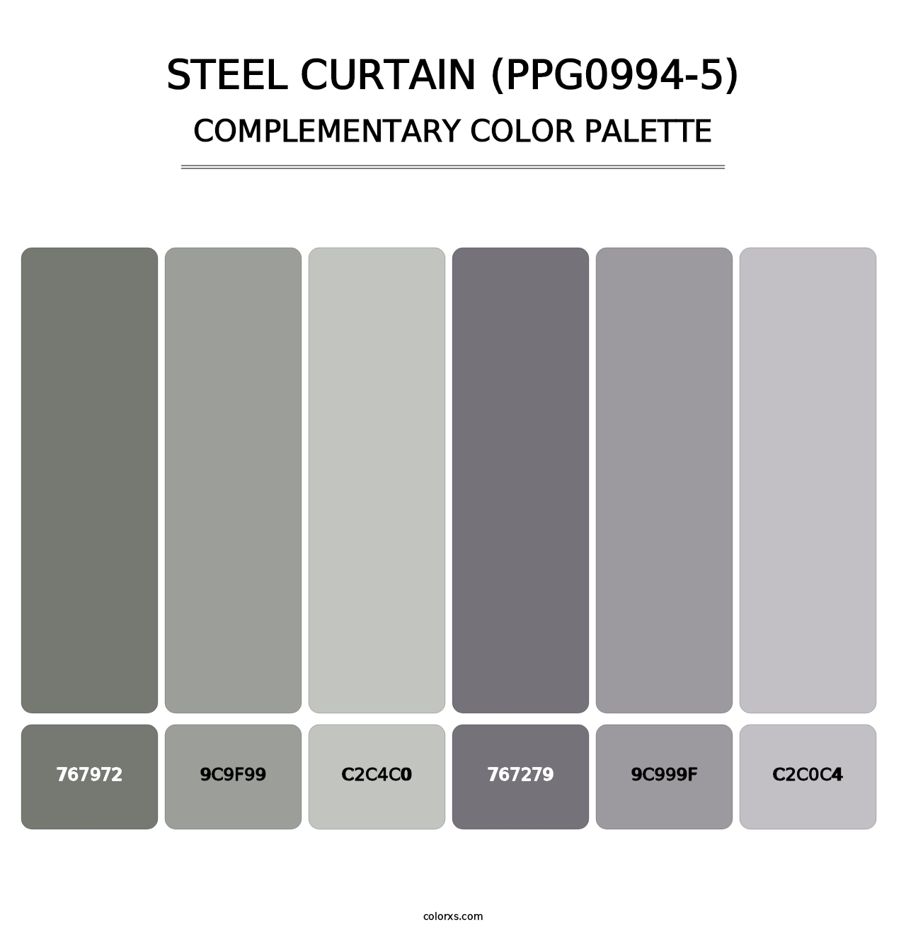 Steel Curtain (PPG0994-5) - Complementary Color Palette