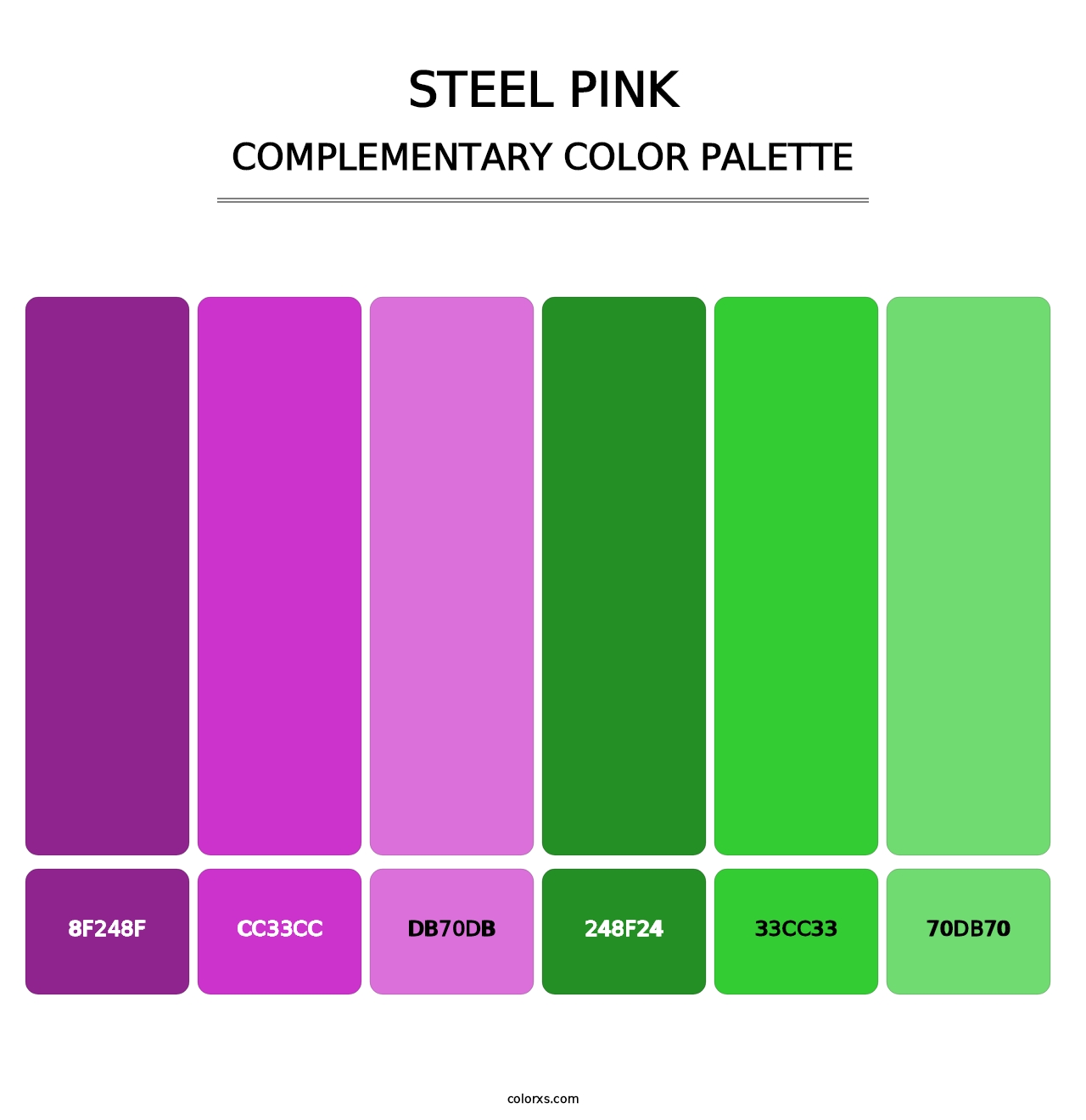 Steel Pink - Complementary Color Palette